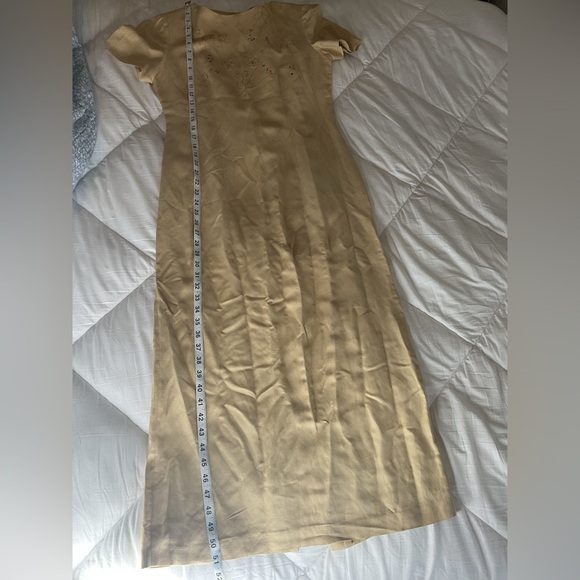 Chic Cream Midi Dress vintage Cynthia Howie - Picture 6 of 11